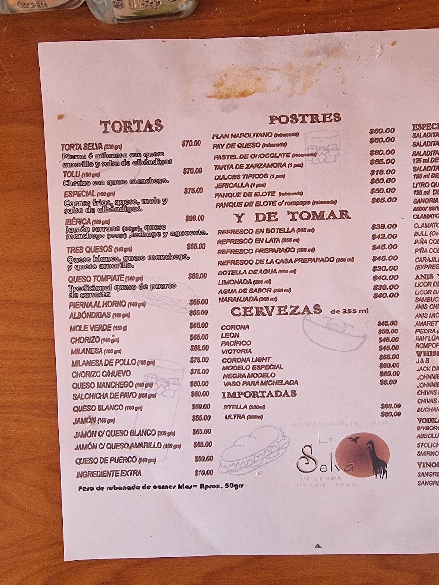 Tortas La Selva Lerma Menu - Image 2